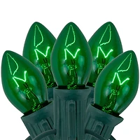 25ct. C7 Christmas String Lights with Green Wire