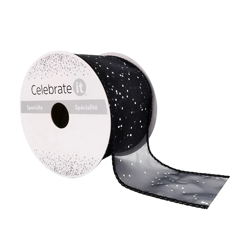 12 Pack: 2.5"x 10yd. Glitter Shimmer Wired Ribbon by Celebrate It® Specialty