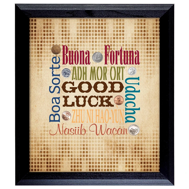 Good Luck Coins Subway Art Frame