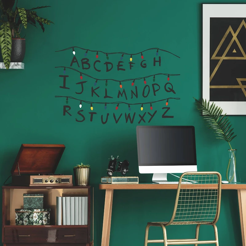 RoomMates Netflix Stranger Things Christmas Lights Peel and Stick Giant Wall Decals w/Alphabet