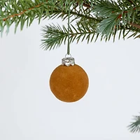 Hello Honey® 2" Brown Round Flocked Plastic Ball Ornament Set