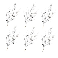 Frosted White Pinecone Twig Sprays, 6ct.