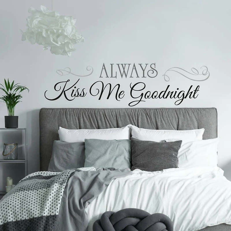 RoomMates Always Kiss Me Goodnight Peel & Stick Wall Decals