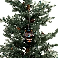 3.75" Black Sugar Skull Glass Ornament by Ashland®