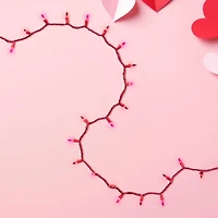 50ct Pink Mini Valentine's Day Light Set 10ft Wire