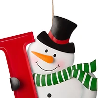 Glitzhome® 48" JOY Snowman Yard Stake, Horizontal or Vertical