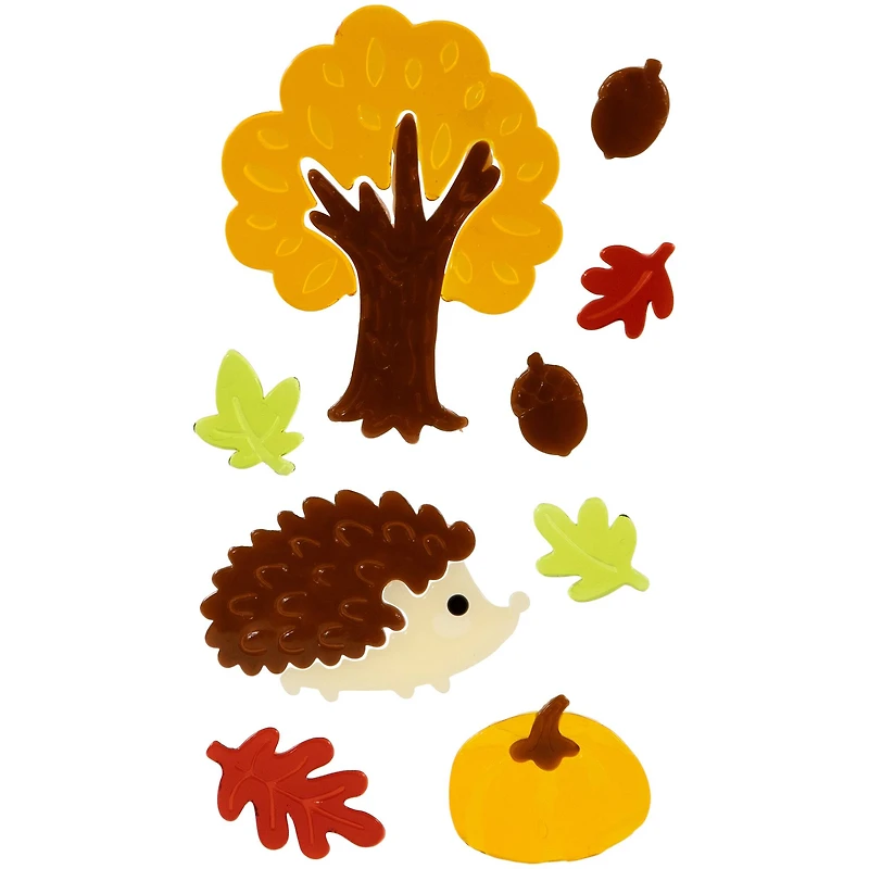 Double Sided Fall Harvest Gel Window Cling Set
