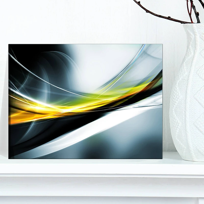 Designart - Glittering Yellow Pattern