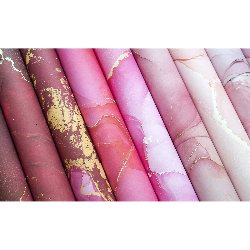 Craft Consortium Double-Sided Paper Pad 6" x 6" 40 ct. Ink Drops - Rose, 20 Designs