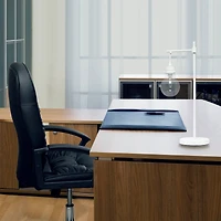 Lalia Home 24" White Matte 1 Light Beacon Table  Lamp with Clear Glass Shade