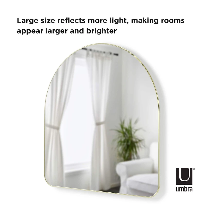 Umbra 36" Brass Hubba Arched Mirror
