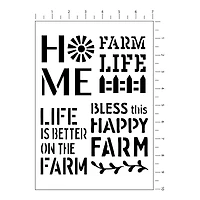 Farmhouse Sentiments Stencils by Craft Smart®, 7" x 10" 