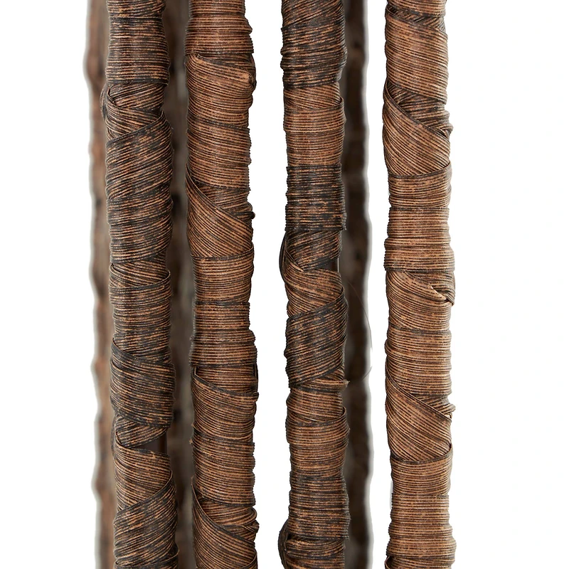 6ft. Copper Metal Geometric Handmade Foldable Freestanding Woven Room Divider Screen