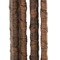 6ft. Copper Metal Geometric Handmade Foldable Freestanding Woven Room Divider Screen