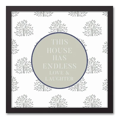 Endless Love and Laughter 17.73" x 17.73" Black Framed Canvas