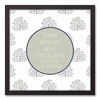 Endless Love and Laughter 17.73" x 17.73" Black Framed Canvas