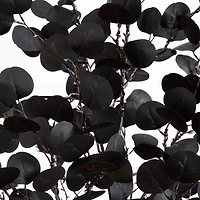 5ft. Pre-Lit Artificial Halloween Black Eucalyptus Tree with 220 Orange & Purple LED Lights