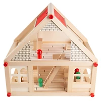 2 Story Wood Dollhouse Playset