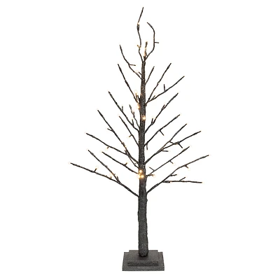 3ft. Glittery Black LED Glittered Twig Tree