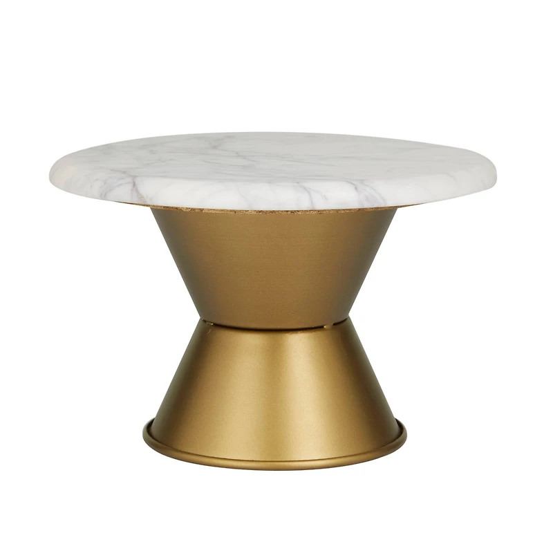 White Glam Cake Stand, 10" x 10" x 6"