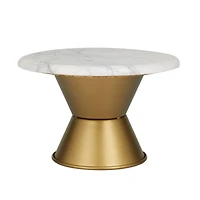 White Glam Cake Stand, 10" x 10" x 6"