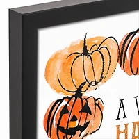 To All a Good Fright Black Framed Canvas Wall Art