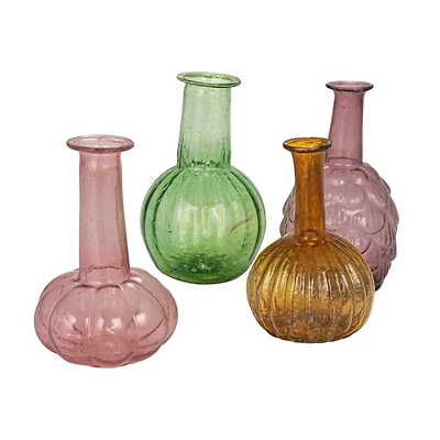 Hello Honey® Embossed Reclaimed Glass Vase Set