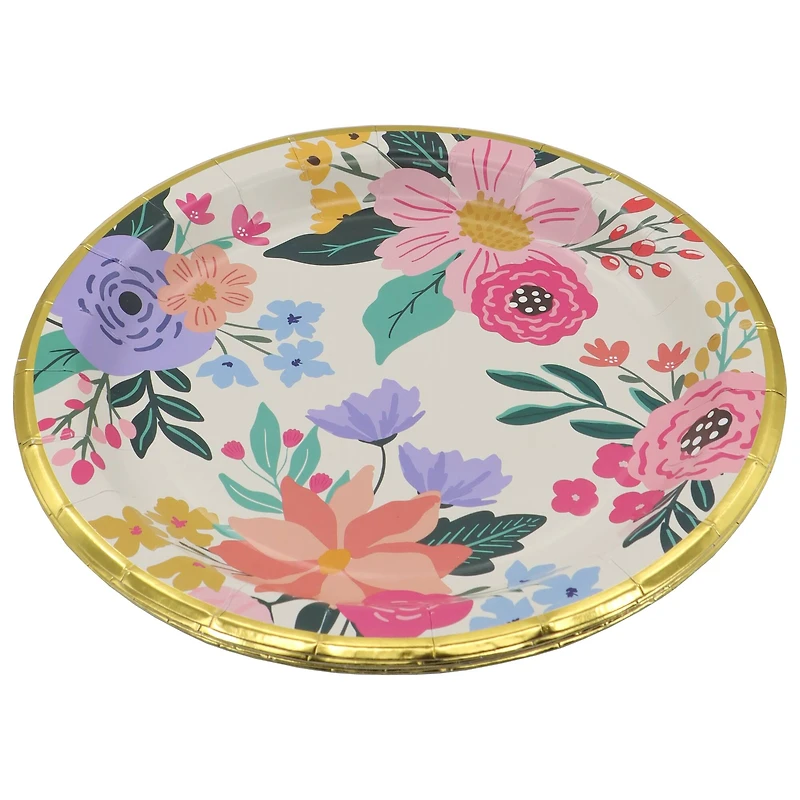 9" Flower Paper Dinner Plates, 8ct. by Celebrate It™