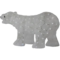 28" Lighted Commercial Grade Acrylic Polar Bear Christmas Display Decoration