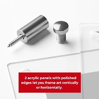 Cool Modern Frames 2 Pack Clear Acrylic Float Frame with Silver Hardware