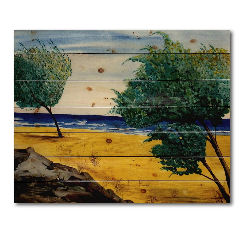 Designart - Orange Beach By The Coastline