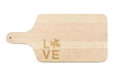 17" Love Clover Maple Paddle Cutting Board