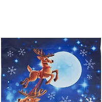 Santa's Reindeer-Drawn Sleigh Ride Christmas Outdoor Flag - 40" x 28"