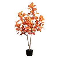 4ft. Potted Artificial Autumn Oak Tree