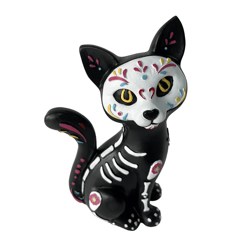 8.75" Day of the Dead Sitting Skeleton Cat Tabletop Décor by Ashland®