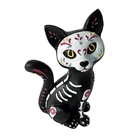 8.75" Day of the Dead Sitting Skeleton Cat Tabletop Décor by Ashland®
