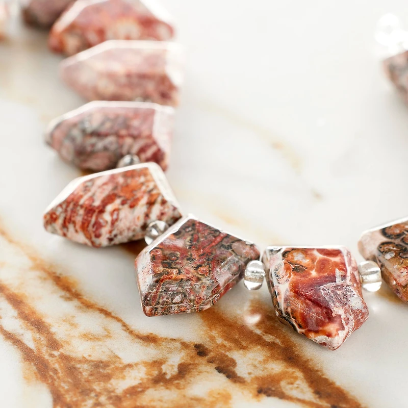 12 Pack: Leopard Jasper Arrow Beads, 18mm by Bead Landing™