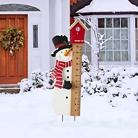 Glitzhome® 40" Snowman Snow Gauge Yard Stake