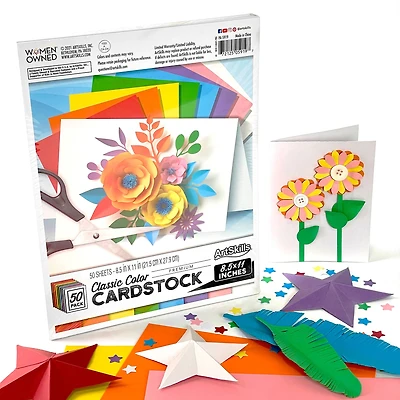 ArtSkills® 8.5" x 11" Classic Color Cardstock Paper, 50 Sheets