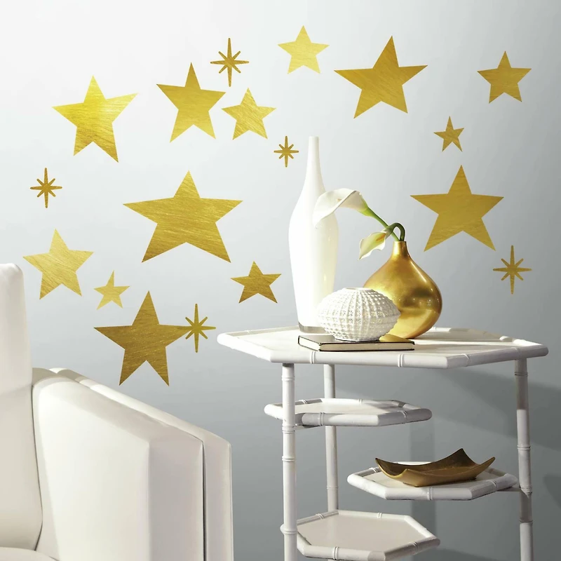 RoomMates Foil Stars Peel & Stick Wall Decals