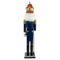 24" Blue and Gold Christmas Nutcracker King with Scepter