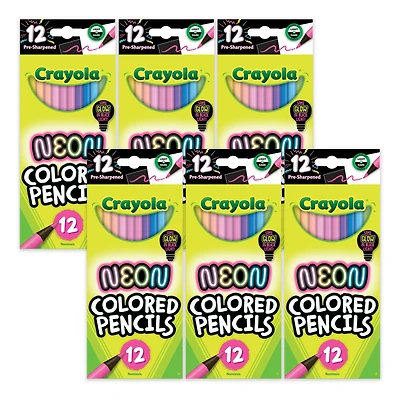 Crayola® Neon Colored Pencils, 6 Packs of 12