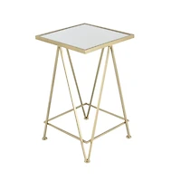 Gold Metal Contemporary Accent Table Set