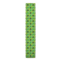 St. Patrick's Day Diamond Argyle Clover Twill Table Runner
