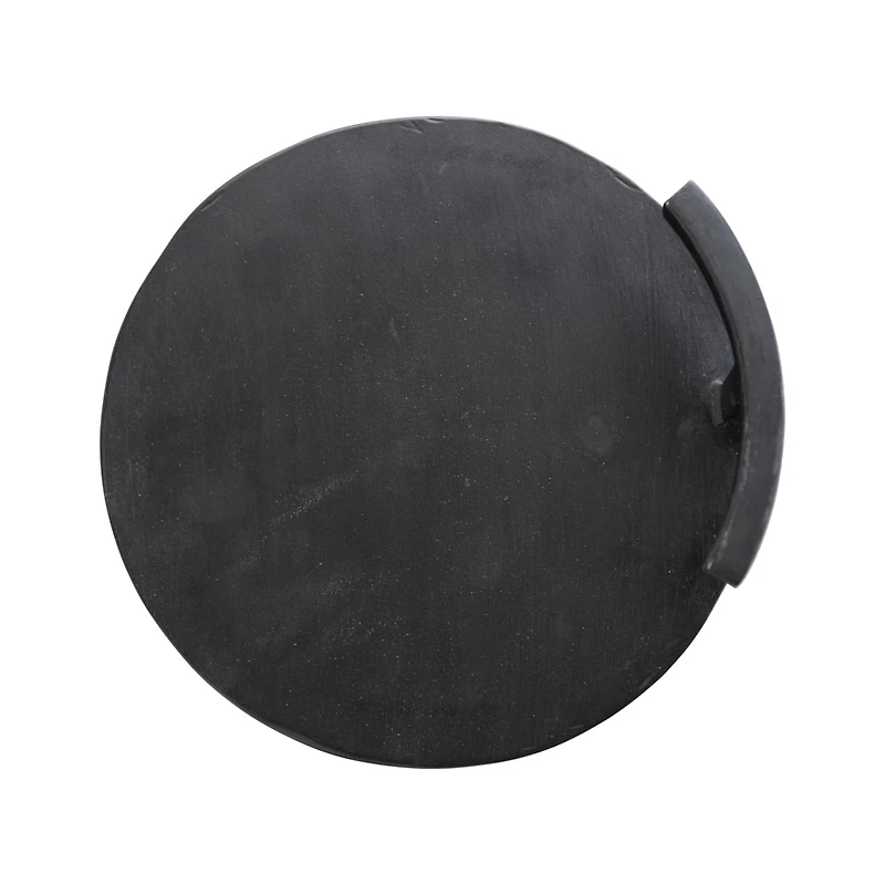Hello Honey® 2ft. Round Matte Black Metal Table with Handle