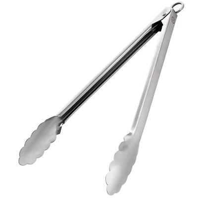 Martha Stewart Extra Long Stainless Steel Easy-Lock Kitchen Tongs