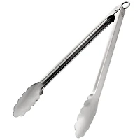 Martha Stewart Extra Long Stainless Steel Easy-Lock Kitchen Tongs