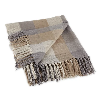 DII® Stone Tri-Color Check Throw