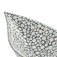 Gray Mother of Pearl Coastal Tray