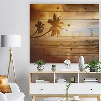 Designart - Beautiful Palms at the Caribbean Beach